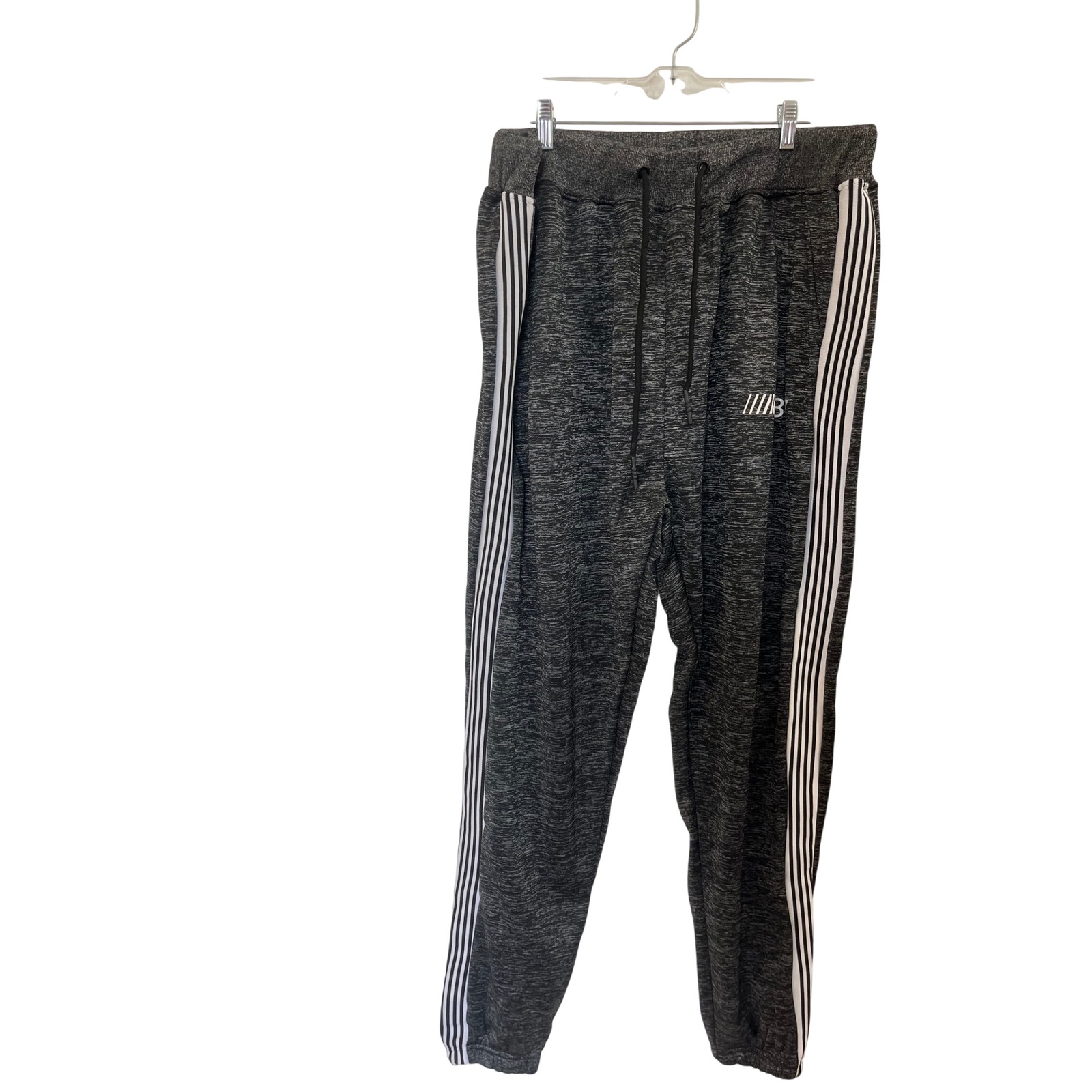 Aeropostale Mens A87 Joggers Charcoal Grey Space Dye Striped Sweatpants 4xl